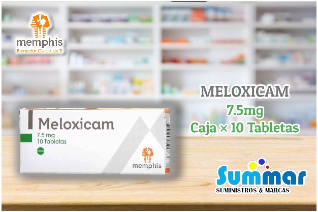 Meloxicam 7,5mg Caja x 10 Tabletas MEMPHIS