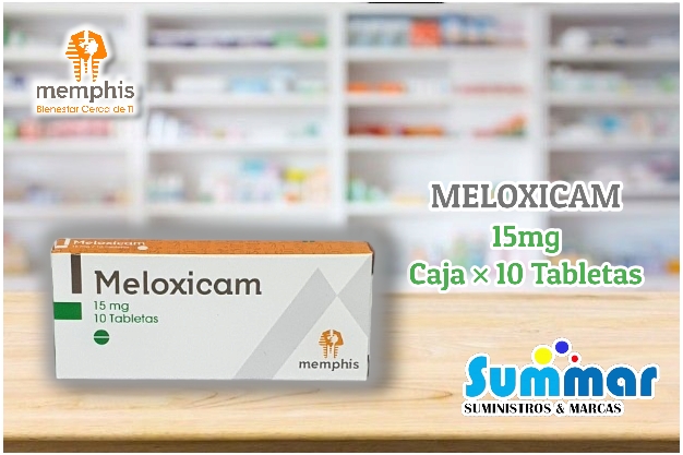 Meloxicam 15mg Caja x 10 Tabletas MEMPHIS