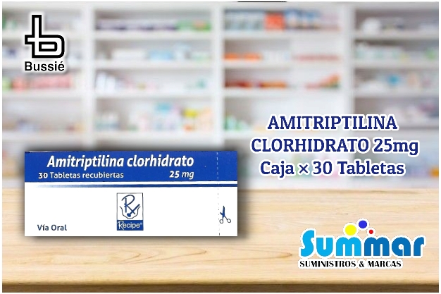 Amitriptilina Clorhidrato 25mg Caja x 30 Tabletas RECIPE