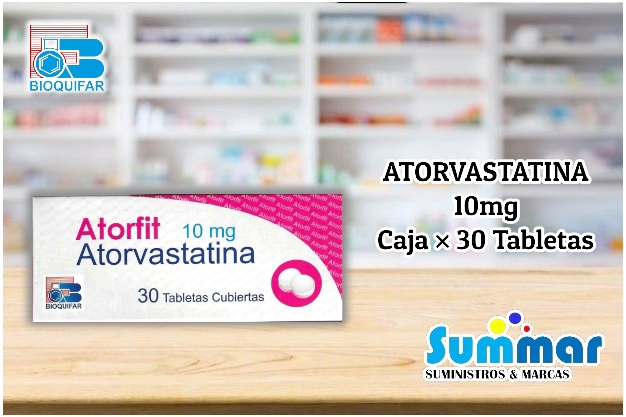 Atorfit 10mg Caja x 30 Tabletas (Atorvastatina) BIOQUIFAR