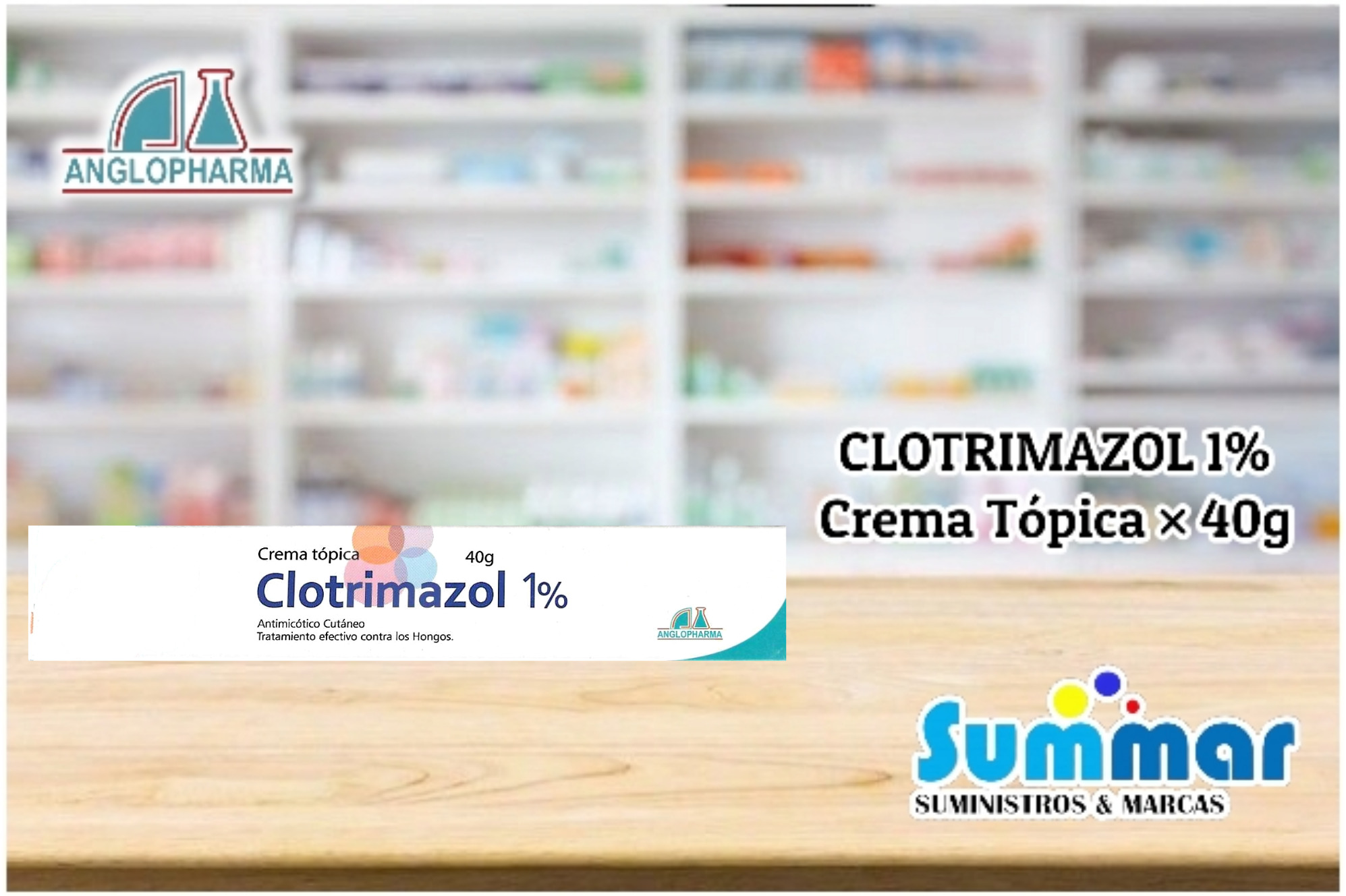 Clotrimazol Crema Tópica 1% Tubo x 40g ANGLOPHARMA