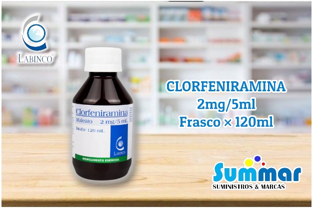 Clorfeniramina 2mg/5ml Frasco x 120ml LABINCO