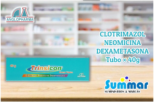 Trinsicon Crema Tópica Tubo x 40g (Clotrimazol Neomicina Dexametasona) ANGLOPHARMA