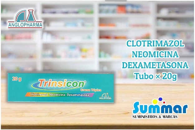 Trinsicon Crema Tópica Tubo x 20g (Clotrimazol Neomicina Dexametasona) ANGLOPHARMA