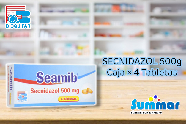 Seamib 500mg Caja x 4 Tabletas (Secnidazol) BIOQUIFAR