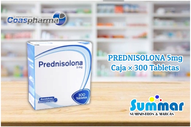 Prednisolona 5mg Caja x 300 Tabletas COASPHARMA