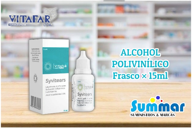 Syvitears Lágrimas artificiales Solución Oftálmica Frasco x 15ml (Alcohol polivinílico) VITAFAR