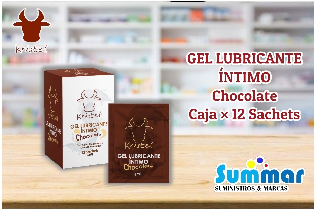 Kristel Gel Lubricante Íntimo Chocolate Caja x 12 Sachets 5ml GRUPO RAYCALL