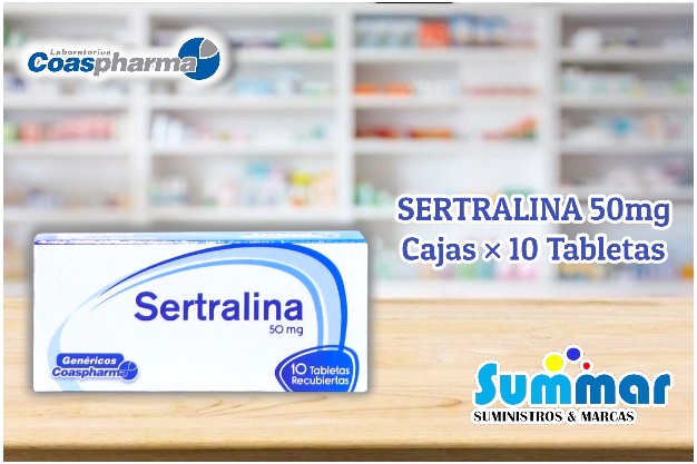 Sertralina 50mg Caja x10 Tabletas COASPHARMA