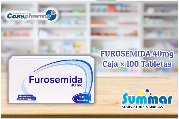 Furosemida 40mg Caja x 100 Tabletas COASPHARMA