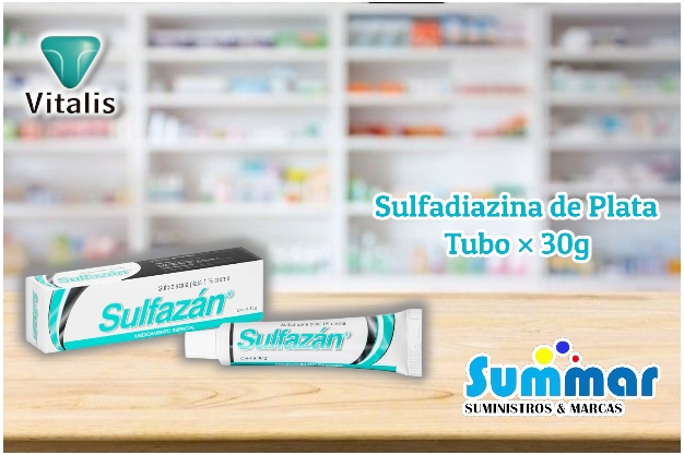 Sulfazán 1% Crema Tubo x 30g (Sulfadiazina Plata) VITALIS