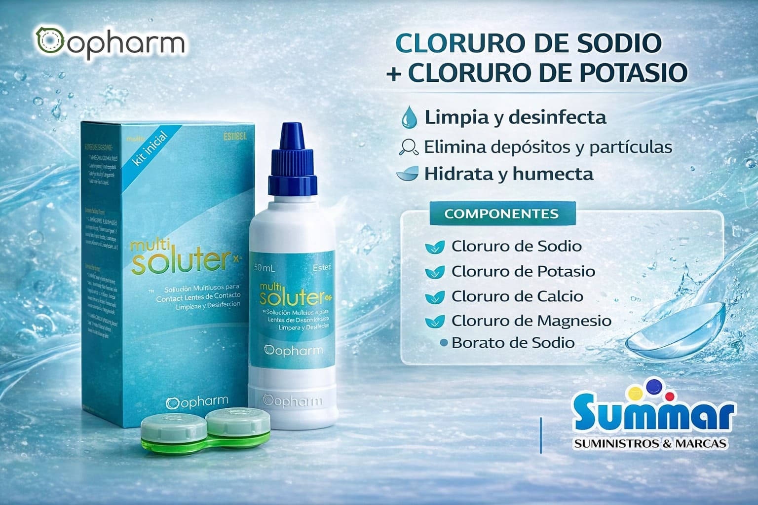 Multisluter Solución Multipropósito Frasco x 50ml (Cloruro de Sodio Cloruro de Potasio) OPHARM