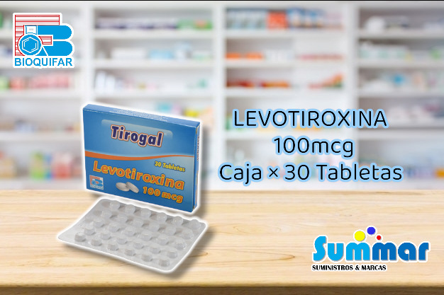 Tirogal 100mcg Caja x 30 Tabletas (Levotiroxina) BIOQUIFAR