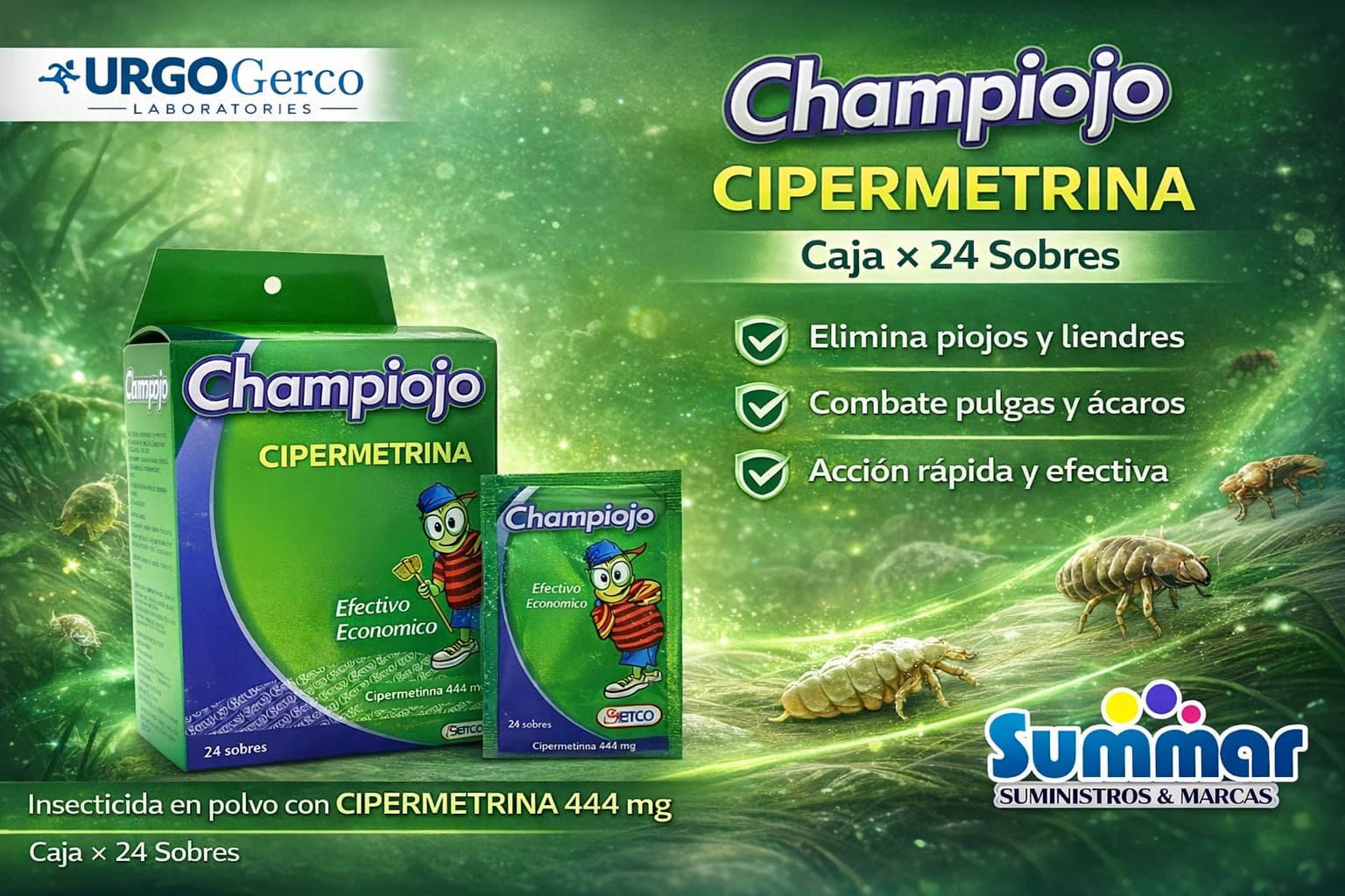 Champiojo Caja x 24 Sobres (Cipermetrina) GERCO