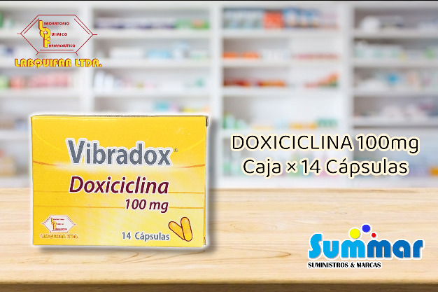 Vibradox 100mg Caja x 14 Cápsulas (Doxiciclina) LABQUIFAR