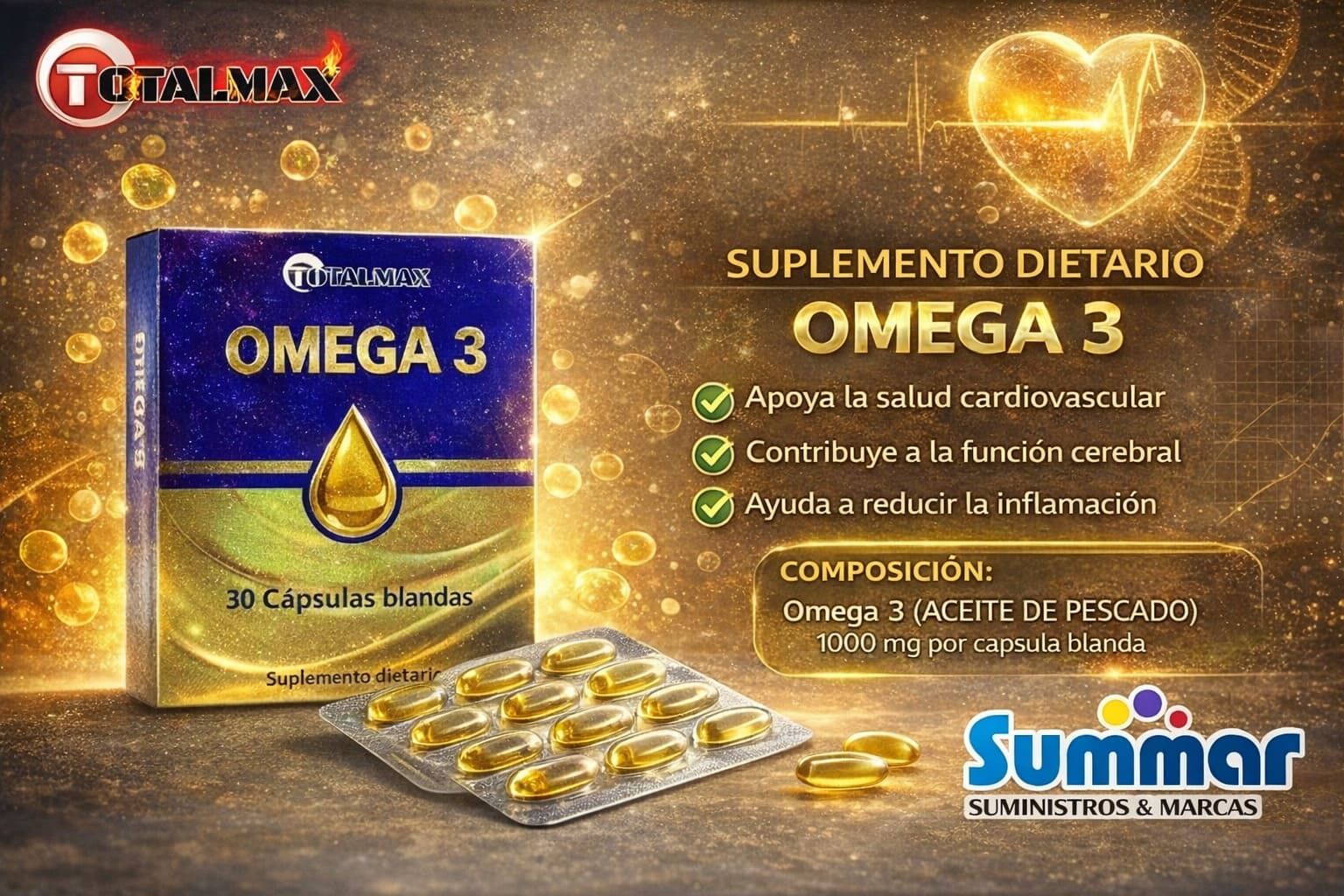 Omega 3 Caja x 30 Cápsulas TOTALMAX